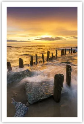 Produktbild von Poster - Poster ohne Rahmen - baltisch meer Mole Landschaft - 61x91,5 cm - Wand Bild - Wanddeko - Wandbilder - Kunstposter - Wandposter - Bilder - Kunstdruck - Wandbild - P2XPA61x91-3092