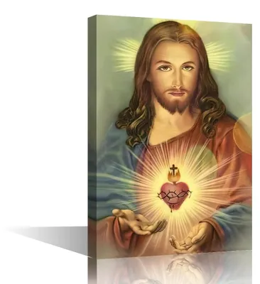 Immagine prodotto di Solidchoice - Quadro su tela con l'immagine di Gesù, 30 x 45 cm