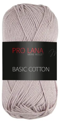 Produktbild von Pro Lana BASIC Baumwolle Baumwollgarn 50 g ideal für Kleidung, Spielzeug, Accessoires 125 m Farbe 012 - mauve