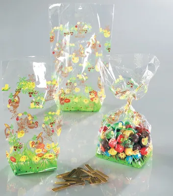 Immagine prodotto di Folia 251 Ostercellglasbeutel - 11,5 x 19 cm, 10 Stück, mit 4-farbigem Druck