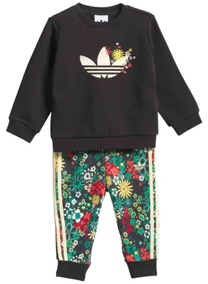 Imagen del producto de Conjunto "Black" Adidas Originals X Liberty London para bebé, que incluye un body