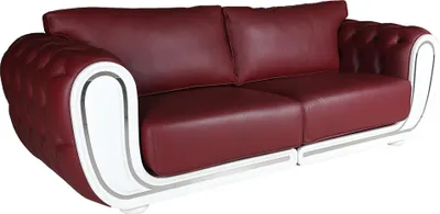 Produktbild von s Chesterfield Rotes Sofa Wohnzimmer Dreisitzer Ledercouch