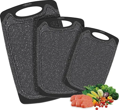 Produktbild von Kunststoff Schneidebrett-Set - hygienisch und langlebig - Set von 3