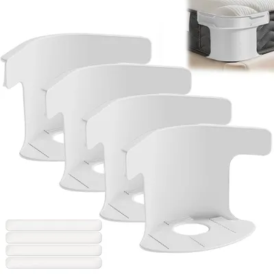 Imagen del producto de Clips para sujetar sábanas bajeras, juego de 4 unidades, con sistema de cierre, antideslizantes, para sábanas bajeras ajustables