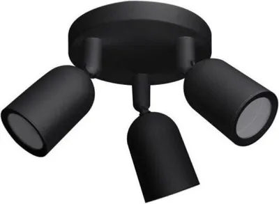 Image de Spot LED en saillie Triple Orientable NOIR pour ampoule GU10