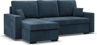 Produktbild von Ecksofa ZUNO mit Schlaffunktion, Links, Dunkelblau, Schlaffläche 200x140cm