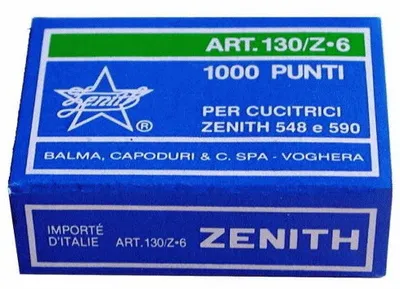 Obrázek produktu pro Vysoce kvalitní broušené sponky Zenith 130/Z6 10 balení