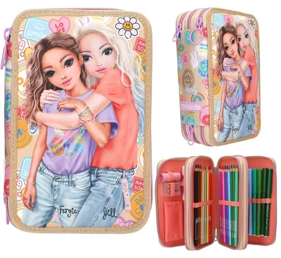 Produktbild von Depesche Federmäppchen TOPModel 3-Fach GIRL POWER rosa Schulbedarf