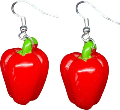 Produktbild von Paprika Ohrringe Miniblings Hänger Peperoni rot groß Kochen Köchin