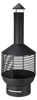 Obrázok produktu pre Kovový záhradný krb 41x105cm - voľne stojaci vonkajší krb na terasu a záhradu