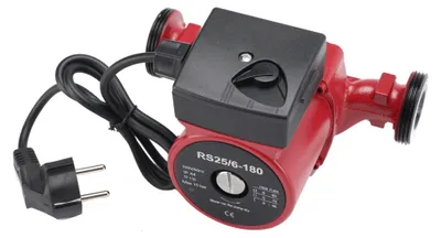 Produktbild von Warmwasser-Zirkulationspumpe - Umwälzpumpe RS25/6-180 - 220 V - 90 W - 56 l/min - 3 Geschwindigkeiten - Automatisch - IP44