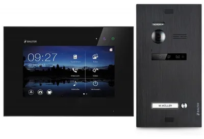 Produktbild von Video Türsprechanlage BALTER EVO 2-Draht BUS Komplettsystem für 1-Familienhaus Schwarz-Schwarz