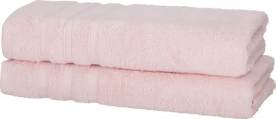 Produktbild von 2er Set Gästehandtücher 30x50 cm Baumwolle Weich Frottee Saugfähig Gästetücher, Farbe:rosa