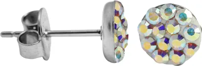Produktbild von Kristalliner Ohrstecker Chirurgenstahl in verschiedenen Farben Größe - 8 mm Farbe - Aurora Borealis