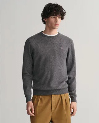 Produktbild von Gant Superfine Lambswool Pullover Grau S Mann Grau S