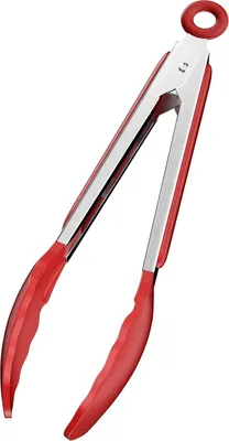 Immagine prodotto di Pinza da cucina in acciaio inox 20 cm - Impugnatura antiscivolo - con chiusura