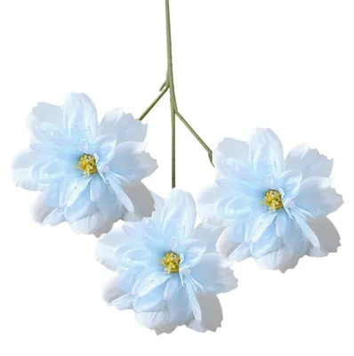 Produktbild von 24 Zoll große künstliche Blume mit 3 vollblühenden Köpfen, künstliche Seidenblumenzweige für Vase, Brautstrauß, Heim- und Partydekoration