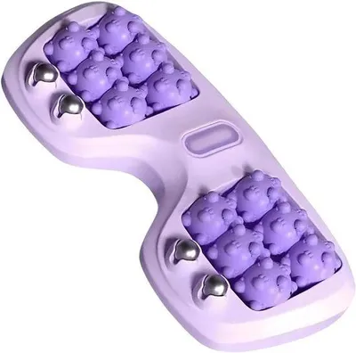 Produktbild von Fußmassage-Rolle - Fußroller - Muskelentspannung - Doppelte Druckpunkte - 30 x 16 x 5 cm - Schwarz