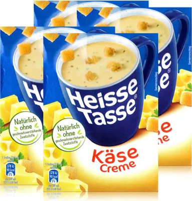 Produktbild von Heisse Tasse Käse Creme mit Croûtons 3 Beutel á 18g (4er Pack)