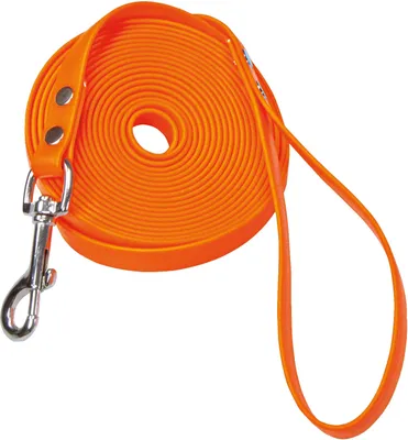 Produktbild von Schecker orange Biothane® Schleppleine mit Handschlaufe Länge: 5 m / 13 mm extrem strapazierfähig und reißfest
