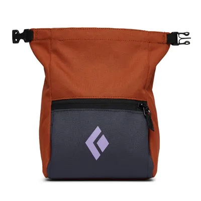 Mondito Chalk Pot von Black Diamond in orange und grau; ideal für Kletterer; mit einem praktischen Verschluss.
