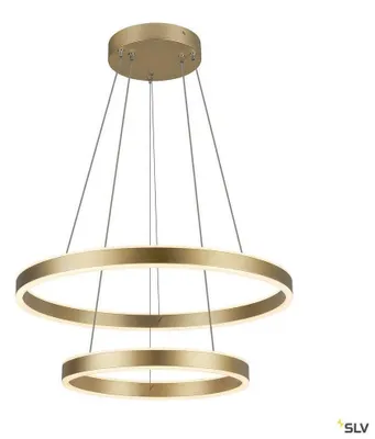 Produktbild von SLV Pendelleuchte ONE DOUBLE PHASE up/down / Wohnzimmer-Lampe, Innen-Beleuchtung, Hänge-Leuchte Esszimmer, LED, Decken-Leuchte / 2700/3000K 35W 1230 / 1270lm messing dimmbar