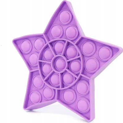 Produktbild von Push Pop It Stern Fidget Toy Antistress Spielzeug Silikon Stressabbau Kinder Erwachsene Bunt