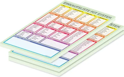 Immagine prodotto di Lista della spesa PRICARO "System", magnetica, colorata, A5, 25 fogli, 3 pezzi