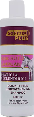 Produktbild von Softto+Plus Eselsmilch-Shampoo – Reparatur, Feuchtigkeit & Glanz für jedes Haar