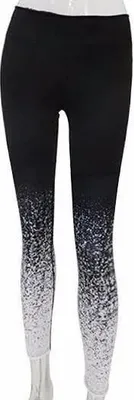 Zdjęcie produktu dla Legginsy DO-30192 - Czarny / Biały / XL - Styl i Komfort KP30192