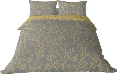 A bedding set with a tree branch pattern.