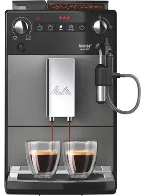 Obrázek produktu pro Melitta 6767843, Espresso kávovar, 1,5 l, Mletá káva, Vestavěný mlýnek, 1450 W, Černá, Šedá