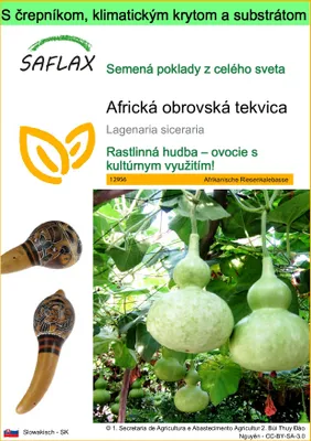 Obrázok produktu pre SAFLAX Garden to go - Africká obrovská tekvica - Lagenaria siceraria - 15 Semená - S črepníkom, klimatickým vekom a pestovateľským substrátom