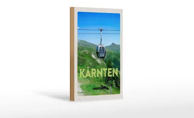 Produktbild von Holzschild Reise 12x18 cm Kärnten Österreich Gondel Urlaub Natur