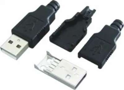 Obrázok produktu pre USB konektor typu A, rovný konektor + kryt