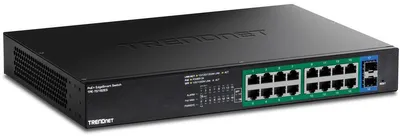 Obrázek produktu pro Trendnet TPE-TG182ES, Řízený, Gigabit Ethernet (10/100/1000), Plně duplexní režim, Podpora napájení po Ethernetu (PoE), Instalace do racku