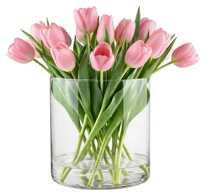 Productafbeelding van Transparante Acrylvaas - Lichtgewicht Decoratieve Vaasje voor Bloemen - 15x15cm