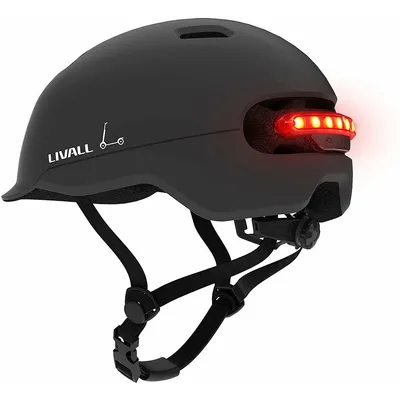 Produktbild von Livall Helm C20 schwarz Stadthelm mit Bremslicht und SOS-Alarm Größe 54-58cm