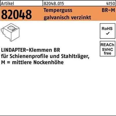Produktbild von Klemme R 82048 GTW 40 BR 20 /10,0 Temperguss galvanisch verzinkt