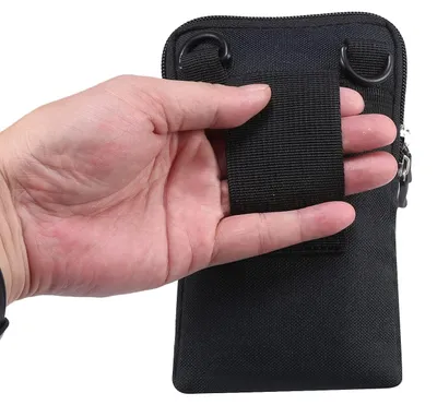 Imagen del producto de Funda para cinturón, tipo clip vertical, para teléfonos inteligentes de hasta 7,25 pulgadas, color , para llevar en la cintura