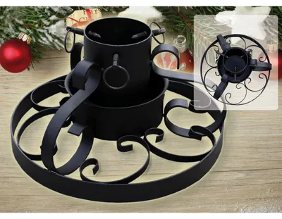 Productafbeelding van Boomstandaard, kerstboomstandaard, ornamenten, diameter 34 cm, zwart