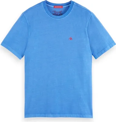 Immagine prodotto di Camicia a maniche corte Scotch & Soda con scollo rotondo e stampa del logo, vestibilità regolare
