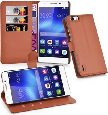 Obrázek produktu pro Cadorabo pouzdro pro Honor 6 PLUS Ochranné pouzdro v hnědé barvě Kryt na mobil s magnetickým zavíráním