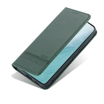 Produktbild von Galaxy S22 Plus 5G Leder Hülle, Klapphüllen Brieftasche Magnetverschluss Ständer Schutzhülle für Samsung Galaxy S22 Plus 5G Grün