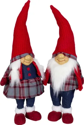 Produktbild von Wichtel 45cm stehend, Pärchen, 2er Set Dekofigur Weihnachten