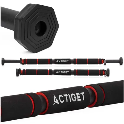 Produktbild von ACTIGET Klimmzugstange Türrahmen 62–100 cm – Teleskopstange aus Stahl, Verstellbar, für Training und Fitness