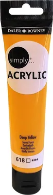 Obrázok produktu pre Daler Rowney Simply Akrylová farba 75 ml Deep Yellow 1 ks