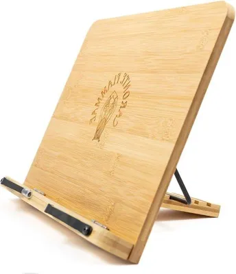 Produktbild von Famanu Bücherständer Tragbar - Ergonomisch und Anpassbar, Schwarz