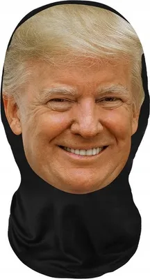 Produktbild von 3D-Sturmhaube mit fotorealistischem Aufdruck, Mikrofaser, Trump-Motiv