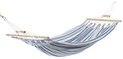 Produktbild von Chico Doppel-Stabhängematte wetterfest beige-blau Hängematte